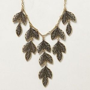 Anthro | Vinea Leaf Statement Necklace